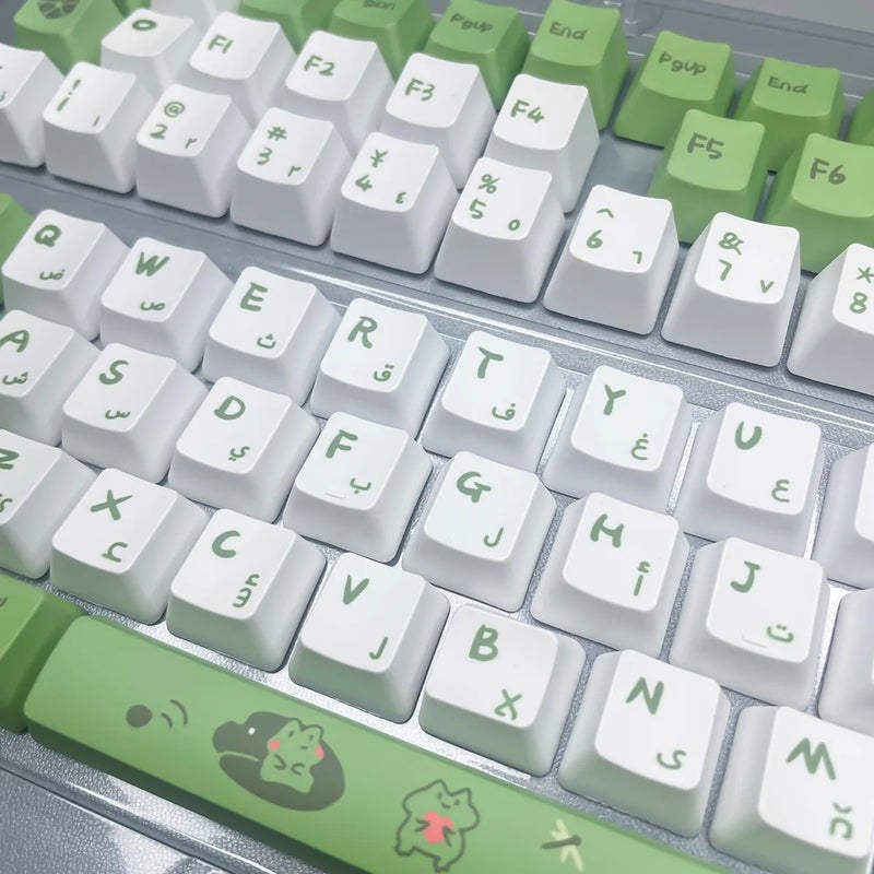 Bluejw Arabic Little Frog XDA PBT Sublimation Keycaps Set for DIY Gaming Mechanical Keyboards - Image 5
